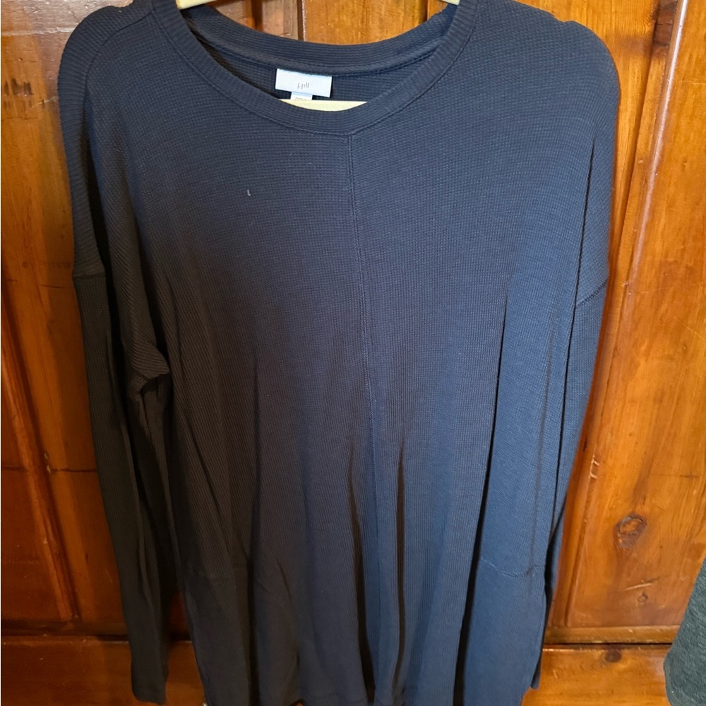 Women's Navy Long Sleeve Top